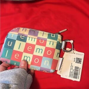 Lululemon Colorful Checkered Card Pouch